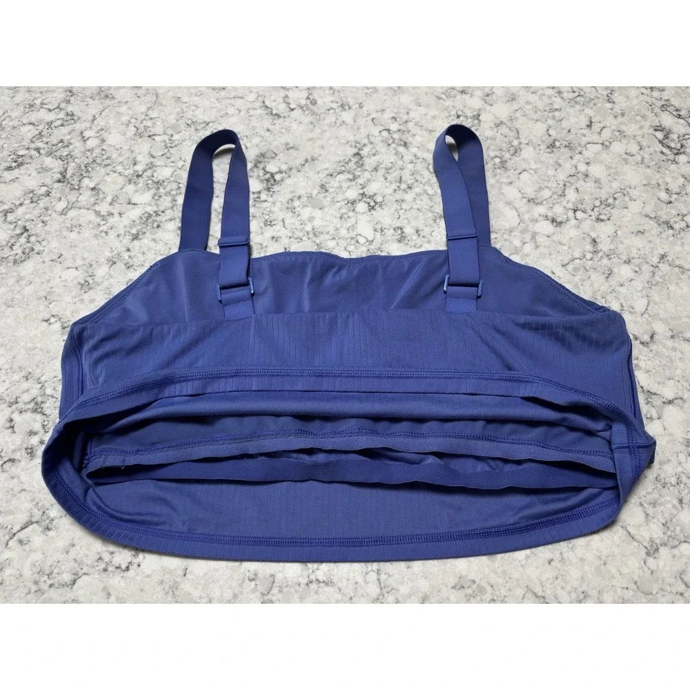 OFFLINE by Aerie Real Me Recharge Sports Bra XXL Blue Ribbed Low Support - Picture 3 of 5